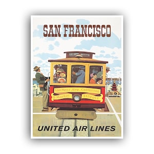 San Francisco Poster Art Travel California Home Decor Print (XR1527)
