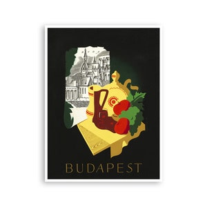 Budapest Poster Hungary Travel Art Vintage Print (XR3638)