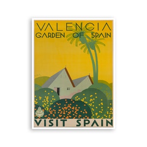 Valencia Wall Art Spain Travel Poster Spanish Poster Print (XR3818)