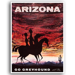 Arizona Travel Poster Home Decor Retro Wall Art Print (XR750)