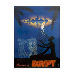 Egypt Travel Poster Egyptian Art Tourism Print (TR21)a