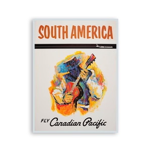 South America Art Canadian Pacific Airlines Travel Poster Print  (XR1965)a