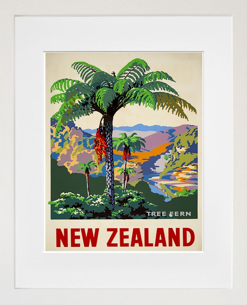 New Zealand Travel Art Sign Wall Decor Poster Print XR311 image 1