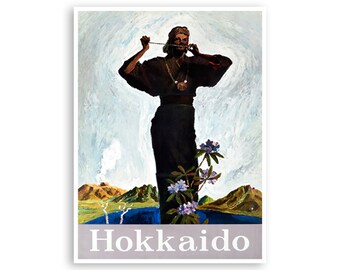 Hokkaido Art, décoration japonaise, affiche de voyage au Japon, décoration d'intérieur asiatique vintage (XR4373)