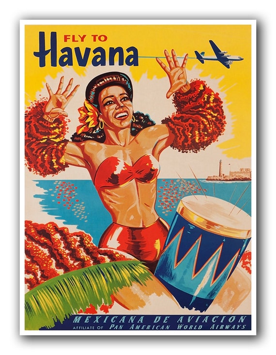 Havana Cuba Art Print Travel Poster Vintage Home Decor XR878 