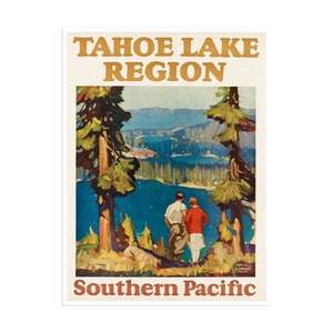 Lake Tahoe Travel Poster Vintage Art Print (XR2730)a
