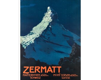Prints Digital Prints Matterhorn Travel Poster Interiors Wall Art ...