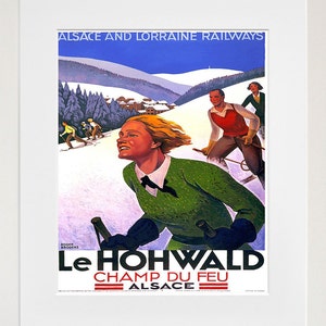 Francja Narciarstwo Ścienny Wydruk Sztuki Narciarstwo Vintage Plakat Podróżniczy (TR77)