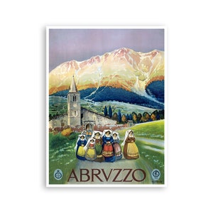Abruzzo Travel Poster Italian Art Italy Print (TR88)a