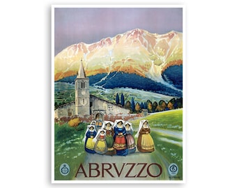 Abruzzo Travel Poster Italian Art Italy Print (TR88)a