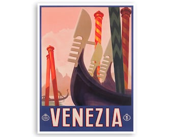 Venice Art Italy Travel Poster Venezia Print (XR4319)a