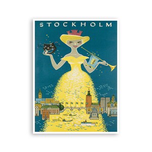 Stockholm Wall Art Sweden Travel Poster Print (XR3829)