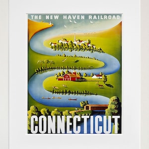 Connecticut Art Vintage Travel Poster Print Home Wall Decor (XR360)
