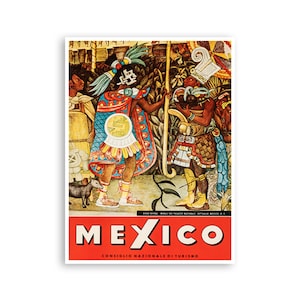 Mexico Print Travel Poster Mexican Art Mural Sign (XR3701)a