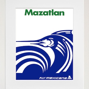 Travel Art Mazatlan Mexico Print Poster Mexican Vintage Home Decor (XR98)