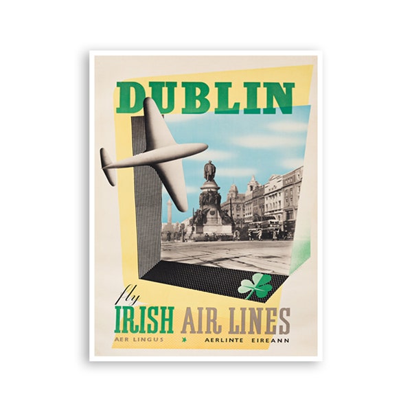 Dublin Ireland Art Travel Poster Irish Decor Wall Print (XR3276)