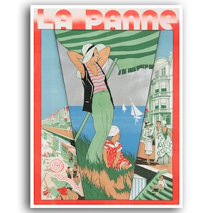 De Panne Art Belgium Travel Poster Vintage Print (XR979)