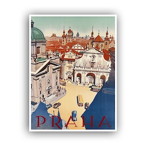 Praha Art Slovakia Travel Poster Home Decor Retro Print (XR774)