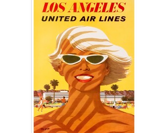 Los Angeles Art California Vintage Travel Poster Wall Print (XR2021)