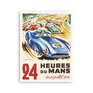 Auto Racing Poster Le Mans Print Rennauto Art (XR2370)a
