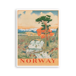 Norway Art Travel Poster Print Norwegian Decoration (XR3808)a