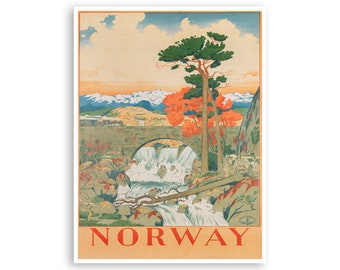 Norway Art Poster Print Norwegian Home Decor (XR3808)