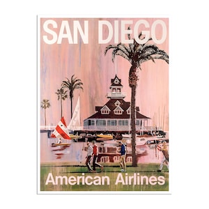 San Diego Gift San Diego Travel Poster California Wall Art Print Home Decor (ZT609)