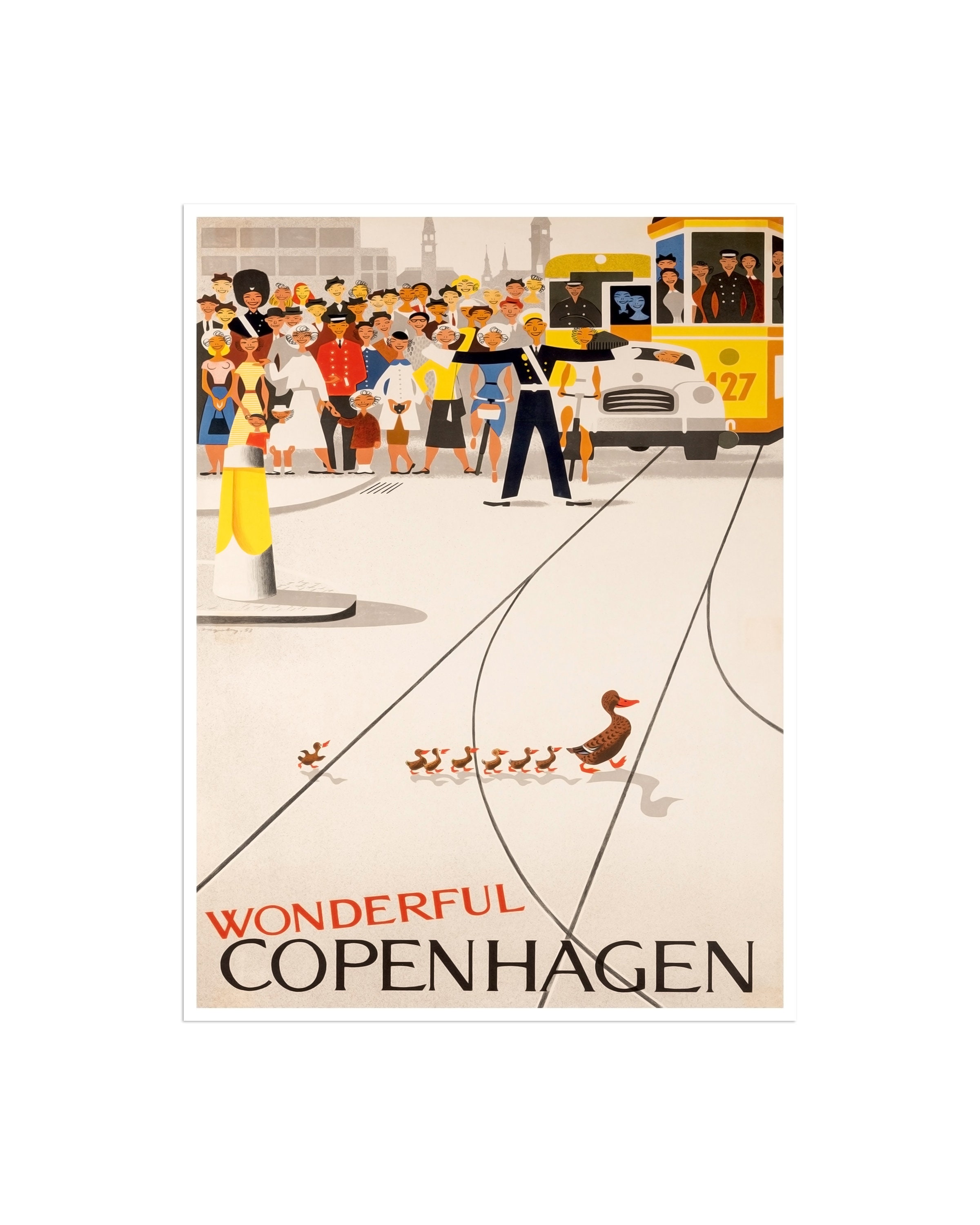 Onderdrukking Oordeel heuvel Copenhagen Denmark Art Retro Travel Poster Vintage Wall Art - Etsy