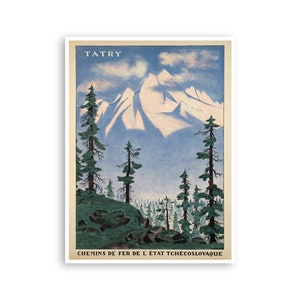 Tatry Mountains Art Slovakia Travel Poster Home Decor Retro Print (XR2777)