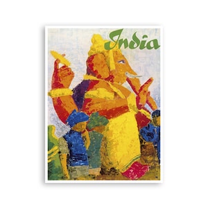 India Painting Ganesh Print Hindi Art (XR2307)a