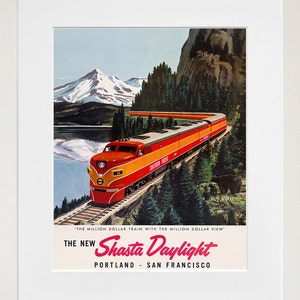 Portland Travel Poster San Francisco Train Art Print Vintage Home Decor (ZT212)