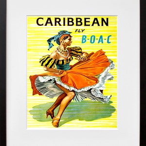 Caribbean Art Print Travel Poster Home Decor ZT305 image 1