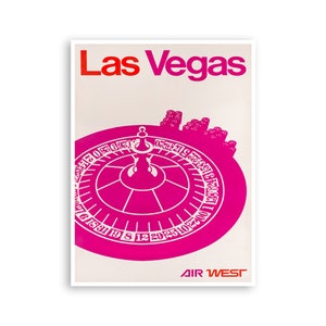 Las Vegas Art Print Nevada Travel Poster Retro Decor (XR4290)a