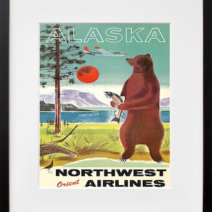 Alaska Reise-Kunst Vintage Alaska Poster Druck (TR126)