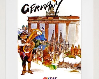Travel Poster Art Germany Airline Print (TR39)