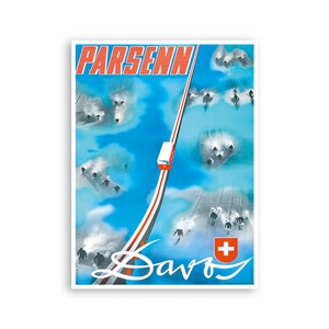 Parsenn Davos Art Switzerland Poster Print (XR2852)