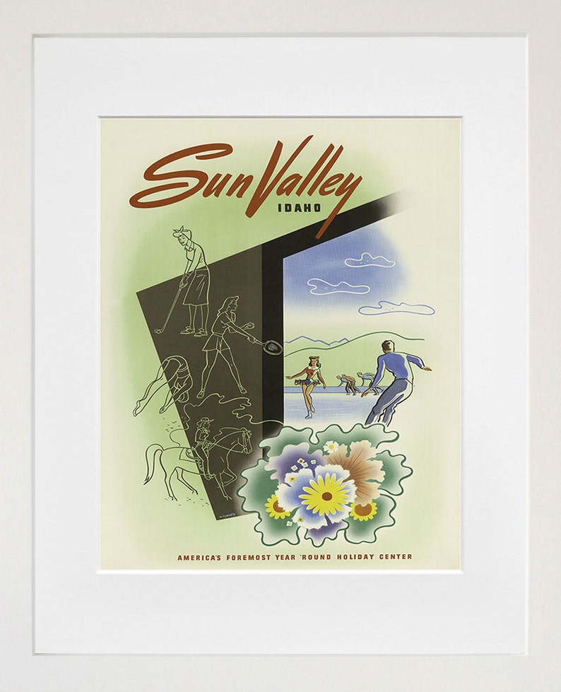 Sun Valley Art Resort Print Idaho Travel Poster tr106a Etsy