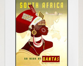 South Africa Travel Poster African Wall Art Print Home Decor (ZT600)