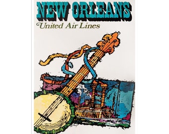 New Orleans Art Travel Poster Wall Print Home Decor (XR1860)