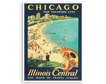 Chicago Reise Poster Art Print Vintage Home Decor (ZT219)