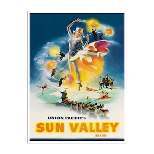 Idaho Travel Art Sun Valley Poster Print Ski Home Decor (XR195)