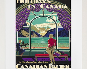 Canada Travel Poster Art Lake Louise Print Home Decor (XR181)a
