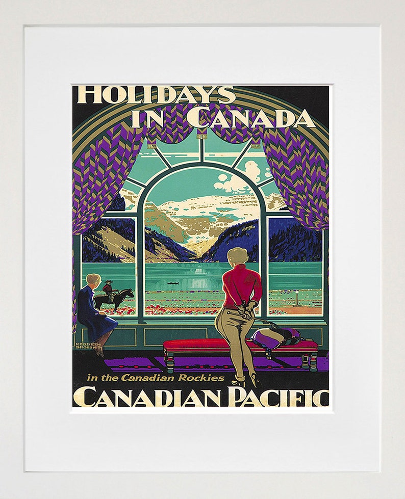 Canada Travel Poster Art Lake Louise Print Home Decor xr181a Etsy