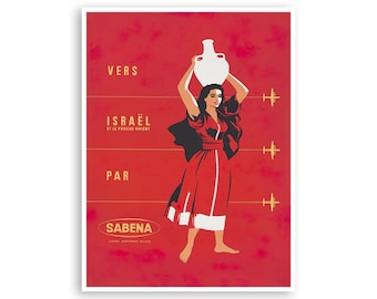 Israel Wall Art Vintage Travel Poster Print Home Decor (XR4080)