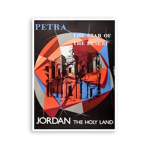 Petra Jordan Art Mid Eastern Travel Poster Print Home Decor (XR3492)