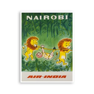 Nairobi Travel Art Kenya Print African Poster Africa Decor (XR4415)