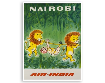 Nairobi Travel Art Kenya Print African Poster Africa Decor (XR4415)
