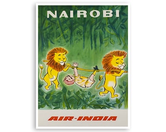 Nairobi Travel Art Kenya Print African Poster Africa Decor (XR4415)