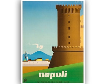 Naples Italy Travel Poster Home Decor Italian Wall Art Print (XR1016)