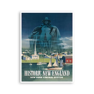 New England Travel Poster Vintage Art Print (XR2915)